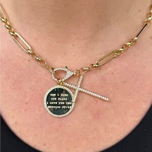Treasure Jewels Gold Jeremiah 29:11 Cross Necklace